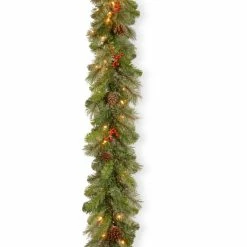 108'' In. Lighted Faux Garland