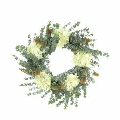26" Hydrangea, Eucalyptus And Thistle Wreath