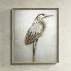 'Crane 1 By Adamson-Ray - Picture Frame Painting On Wood
