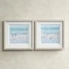 'Sea Glass Sandbar' 2 Piece Framed Painting Set