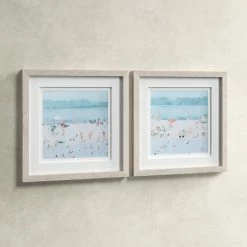 'Sea Glass Sandbar' 2 Piece Framed Painting Set -BirchLane Sales Store 27SeaGlassSandbar272PieceFramedPaintingSet 2