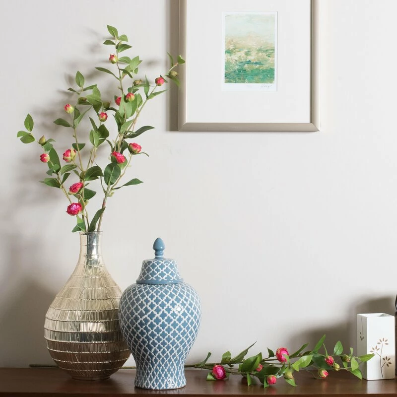 34" Artificial Tea Rose Spray 2 34" Artificial Tea Rose Spray - Image 2