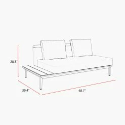 68.7'' Metal Outdoor Sofa -BirchLane Sales Store 68.72727MetalOutdoorSofa 4