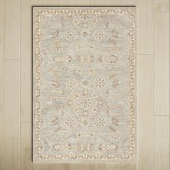 Airlie Handmade Wool Slate/Beige Rug