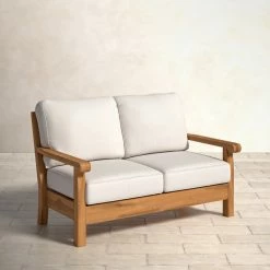 Alby 56'' Teak Outdoor Sofa -BirchLane Sales Store Alby562727TeakOutdoorSofa 2
