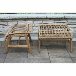 Anyston Teak Outdoor Ottoman