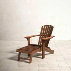 Aredale Eucalyptus Outdoor Adirondack Chair With Ottoman -BirchLane Sales Store AredaleEucalyptusOutdoorAdirondackChairWithOttoman 2