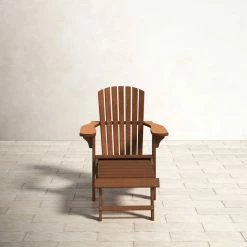 Aredale Eucalyptus Outdoor Adirondack Chair With Ottoman -BirchLane Sales Store AredaleEucalyptusOutdoorAdirondackChairWithOttoman 4