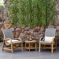 Aroha Teak Patio Lounge Chair - Free Lumbar Pillow -BirchLane Sales Store ArohaTeakPatioLoungeChair FreeLumbarPillow 2