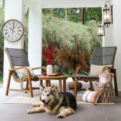 Aroha Teak Patio Lounge Chair - Free Lumbar Pillow -BirchLane Sales Store ArohaTeakPatioLoungeChair FreeLumbarPillow 3