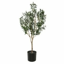 Artificial Green Olive Tree In Black Planters Pot. -BirchLane Sales Store ArtificialGreenOliveTreeinBlackPlantersPot 3