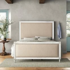 Batten Solid Wood And Upholstered Low Profile Standard Bed -BirchLane Sales Store BattenSolidWoodandUpholsteredLowProfileStandardBed 2