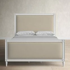 Batten Solid Wood And Upholstered Low Profile Standard Bed