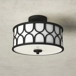 Bayberry Fabric Semi Flush Mount