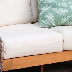 Bogota 78.75" Wide Outdoor Teak Patio Sofa With Sunbrella Cushions -BirchLane Sales Store Bogota78.7522WideOutdoorTeakPatioSofawithSunbrellaCushions 3