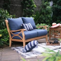 Brunswick 52'' Teak Outdoor Sofa -BirchLane Sales Store Brunswick522727TeakOutdoorSofa 2