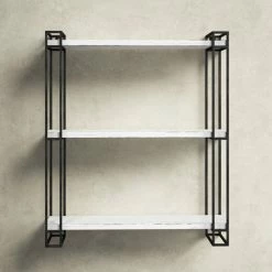 Burchill 3 Piece Pine Floating Shelf