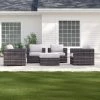 Burlison Resort Fully Assembled 5 Piece Patio Chair With Cushions And Ottoman