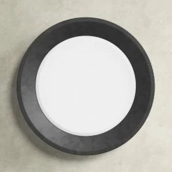 Carey Round Metal Wall Mirror