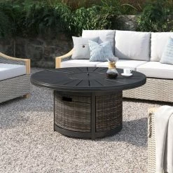 Cassara 25'' H X 52'' W Propane Outdoor Fire Pit Table -BirchLane Sales Store Cassara252727Hx522727WPropaneOutdoorFirePitTable 2