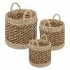 Coastal Nesting Wicker General Basket - Set Of 3
