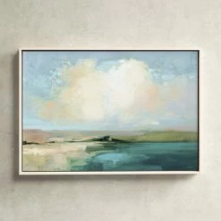 Coastal Sky By Purinton - Floater Frame Painting Print On Canvas