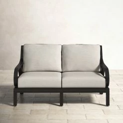 Currier Metal Outdoor Loveseat With Cushion
