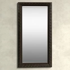 Deerwood Braided Wood Floor Mirror