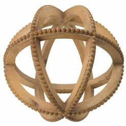 Delaney Decorative Ball Table Accent With Bead Trim