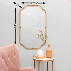 Desiree Asymmetrical Metal Wall Mirror -BirchLane Sales Store DesireeAsymmetricalMetalWallMirror 3