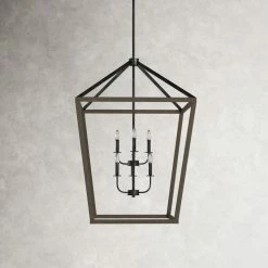 Dormody 6 - Light Dimmable Lantern Geometric Chandelier