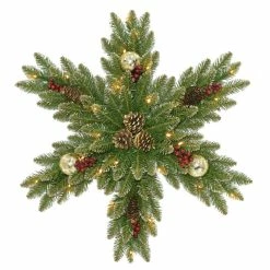 Dunhill Fir Faux Pinecone Lighted Wreath