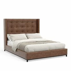 Elmurod Tufted Upholstered Low Profile Platform Bed