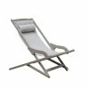 Eucalyptus Outdoor Armless Lounge Chair With Ottoman