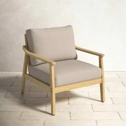 Evie Teak Outdoor Lounge Chair -BirchLane Sales Store EvieTeakOutdoorLoungeChair 2