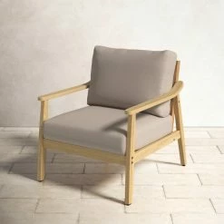 Evie Teak Outdoor Lounge Chair -BirchLane Sales Store EvieTeakOutdoorLoungeChair 3