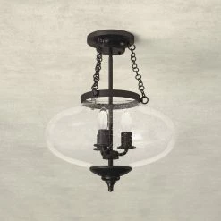 Faiyaz Glass Semi Flush Mount