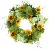 Handcrafted Faux Sunflower Wreath