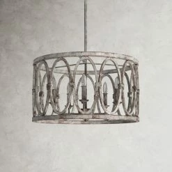 Huntington 5 - Light Dimmable Drum Chandelier