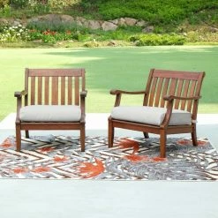 Kempner Mahogany Outdoor Lounge Chair