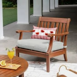 Kempner Mahogany Outdoor Lounge Chair -BirchLane Sales Store KempnerMahoganyOutdoorLoungeChair 3