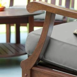 Kempner Mahogany Outdoor Lounge Chair -BirchLane Sales Store KempnerMahoganyOutdoorLoungeChair 4