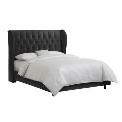 Knaresborough Upholstered Wingback Bed