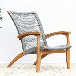 Lachance Teak Wood Patio Lounge Chair