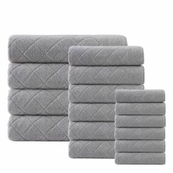 Lauren Turkish Cotton Bath Towels - Set Of 16