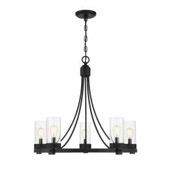 Laurie 5 - Light Dimmable Wagon Wheel Chandelier