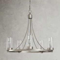 Laurie 5 - Light Dimmable Wagon Wheel Chandelier -BirchLane Sales Store Laurie5 LightDimmableWagonWheelChandelier 3