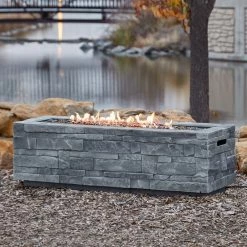 Ledgestone Rectangle Propane Fire Table With Natural Gas Conversion Kit By Real Flame -BirchLane Sales Store LedgestoneRectanglePropaneFireTablewithNaturalGasConversionKitbyRealFlame 2