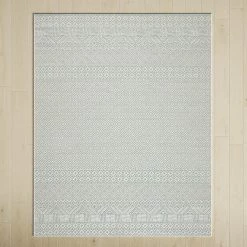 Lenwood Beige/Aqua Indoor/Outdoor Rug