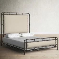 Lieb Upholstered Metal Bed -BirchLane Sales Store LiebUpholsteredMetalBed 2
